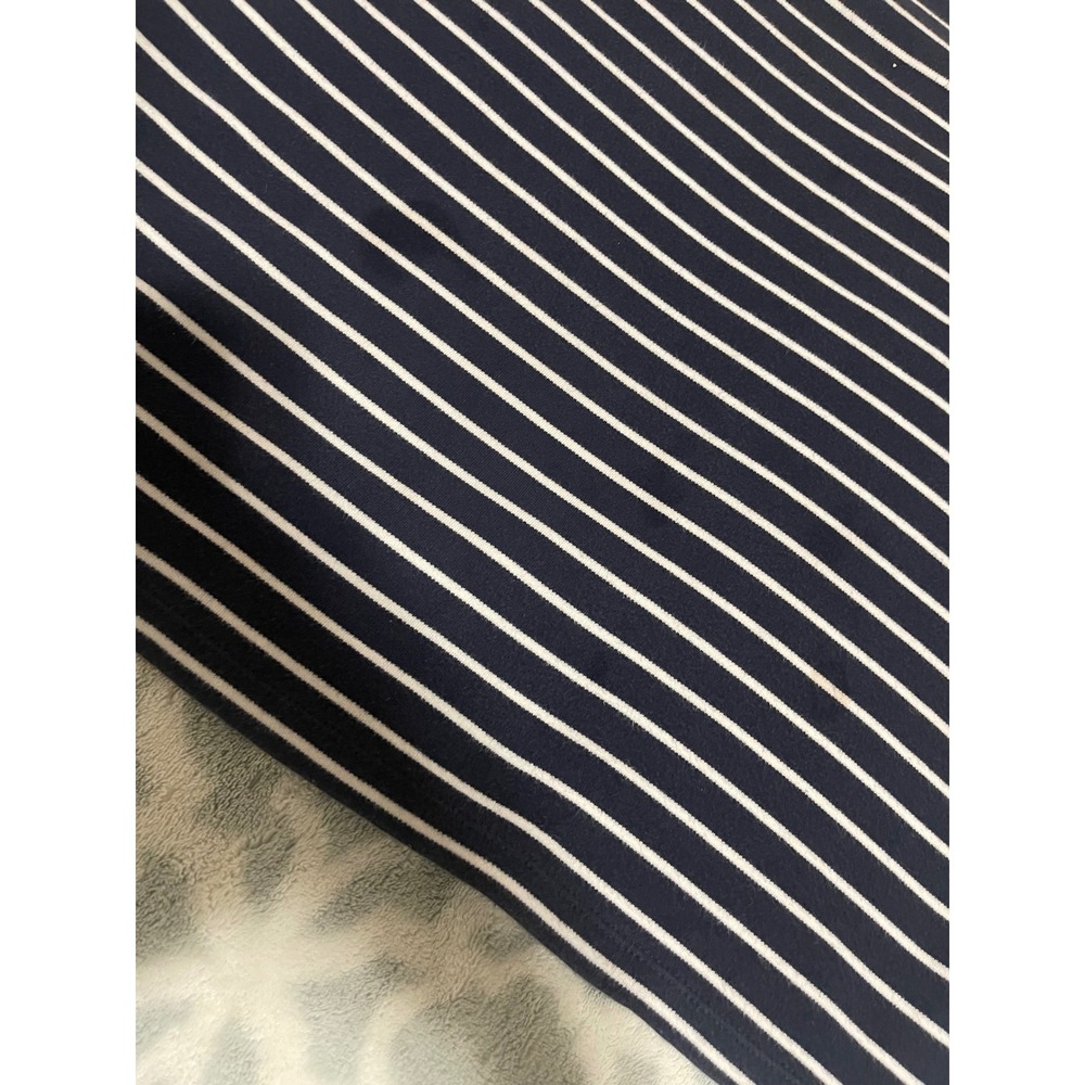 Nautica Mens XL Navy White Striped 100% Cotton 3/4 Sleeve Boat Neck Top - Picture 6 of 7
